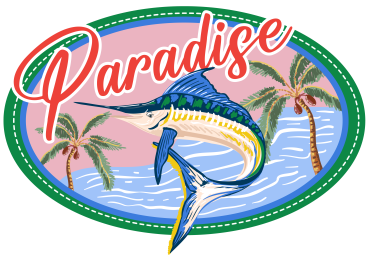 Bügelbild Paradies Schwertfisch